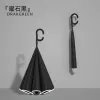 The new double-layer reverse long-handled umbrella from Hengdun features a C-shaped curved hook for hanging. It can be retracted in the reverse direction without dripping water. The thickened ribs are resistant to heavy rain. It is a large-sized macaron solid color double-person portable car umbrella that can be used in both sunny and rainy weather details Picture